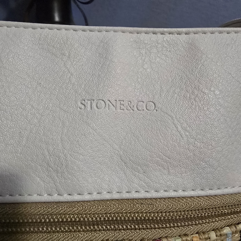 Stone & Co. Cohasset Cream & Multicolor Woven Straw Shoulder Bag - Picture 6 of 16